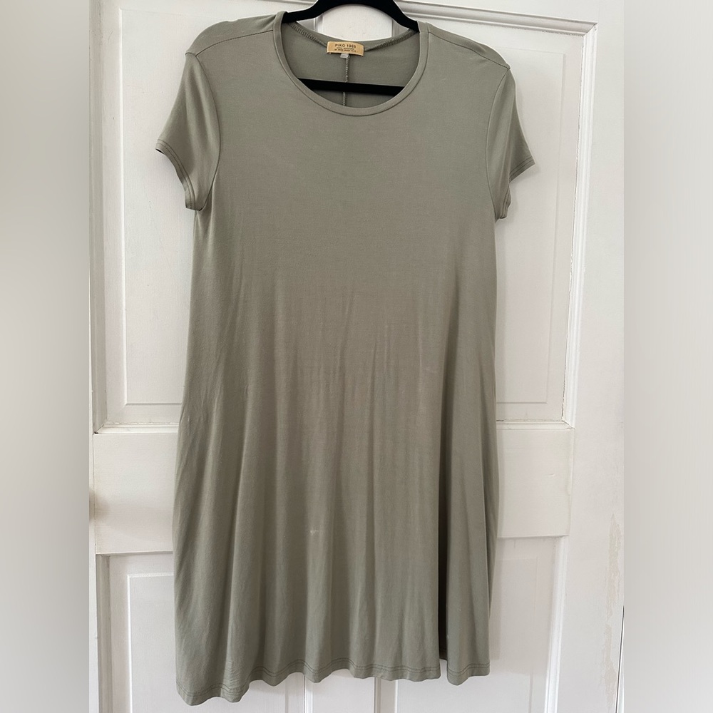 Women’s Piko 1988 Sage Green Tshirt Dress